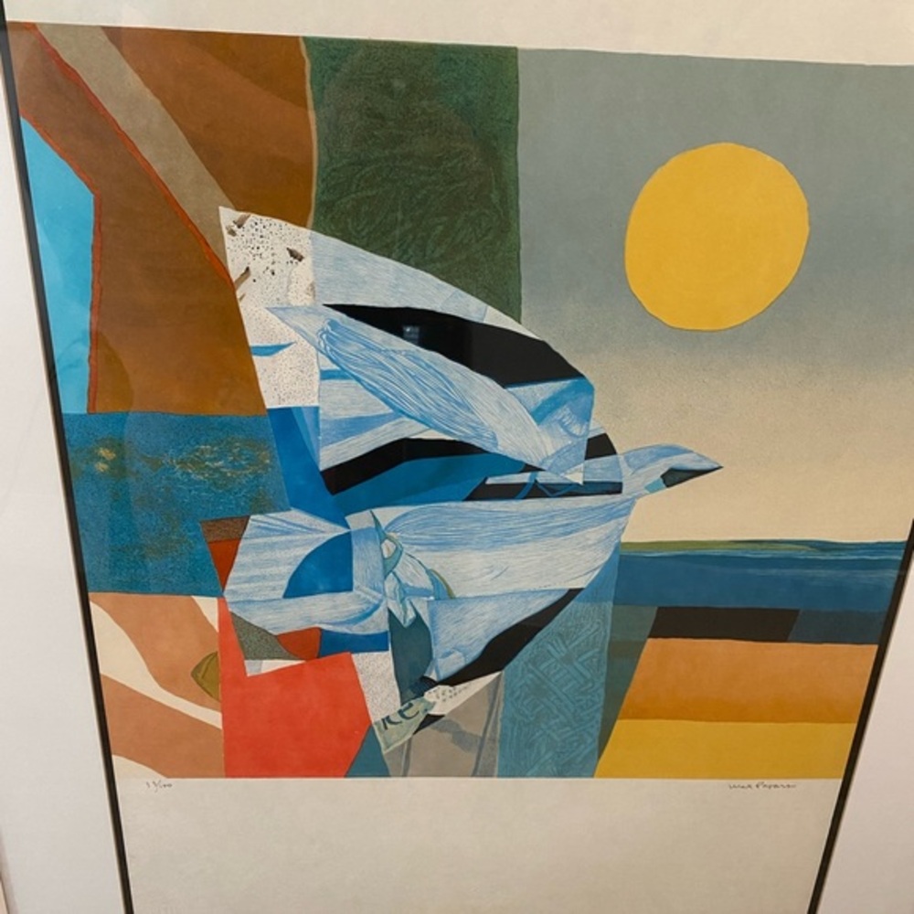 Max Papart Limited Edition Signed Embossed Etching 33/100 Framed